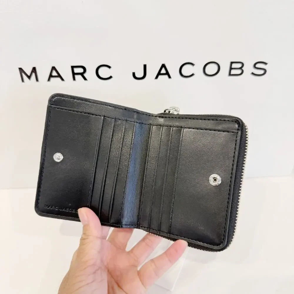MARC JACOBS Groove Mini Compact Wallet DENIM MONOGRAM 4F6SMP009S02 $178
